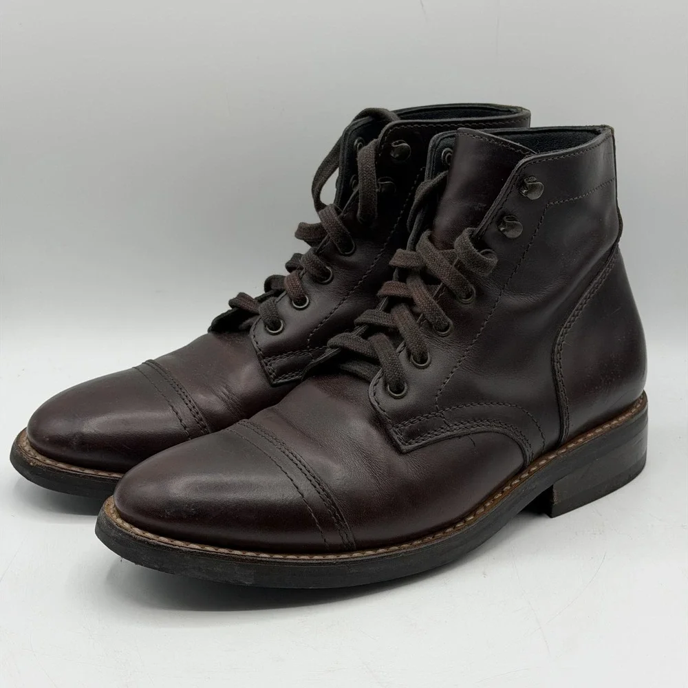 Thursday Boot Company Mens 7 Captain Brown Cap Toe Leather‎ Casual Lace-Up Shoes